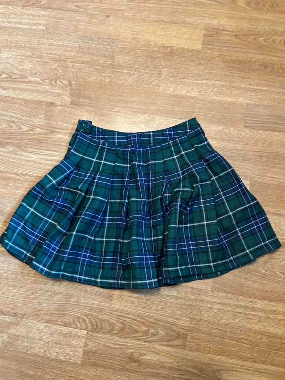 Green Plaid Skirt